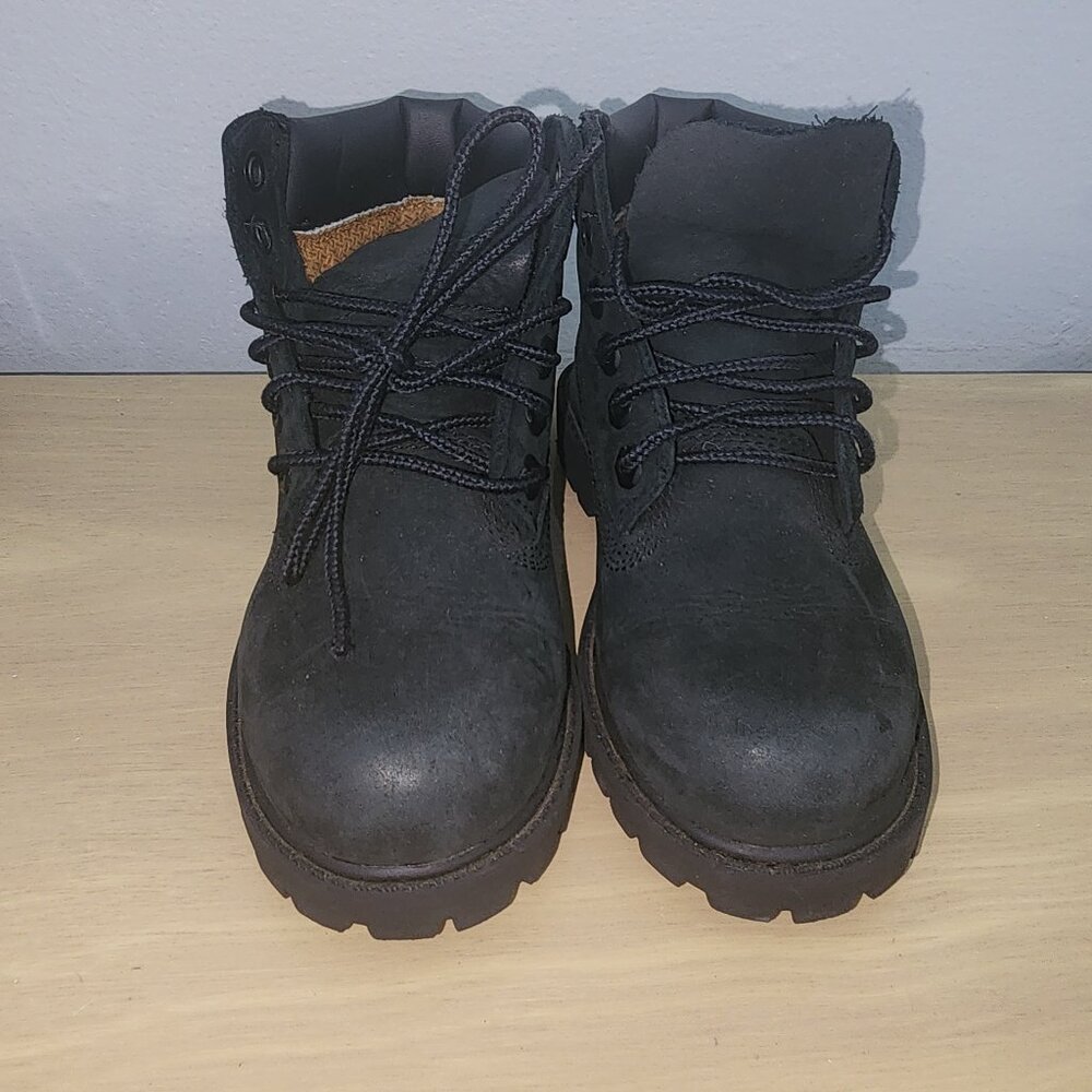 Timberland boots, black, kids size 10